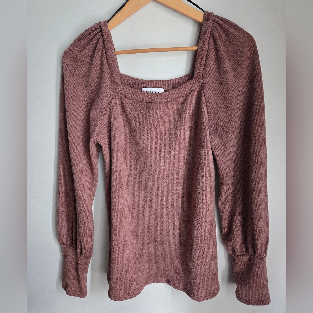 Gilli Dusty Mauve Long Sleeve Top